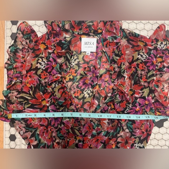 Revolve Misa Los Angeles Kidada Midi Dress in Fire Flora - Picture 9 of 9